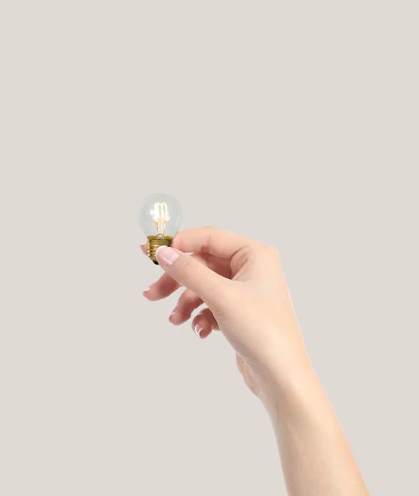 Lucide G45 - Filament bulb - Ø 4,5 cm - LED Dim. - E27 - 1x3W 2700K - Transparant - ambiance 1